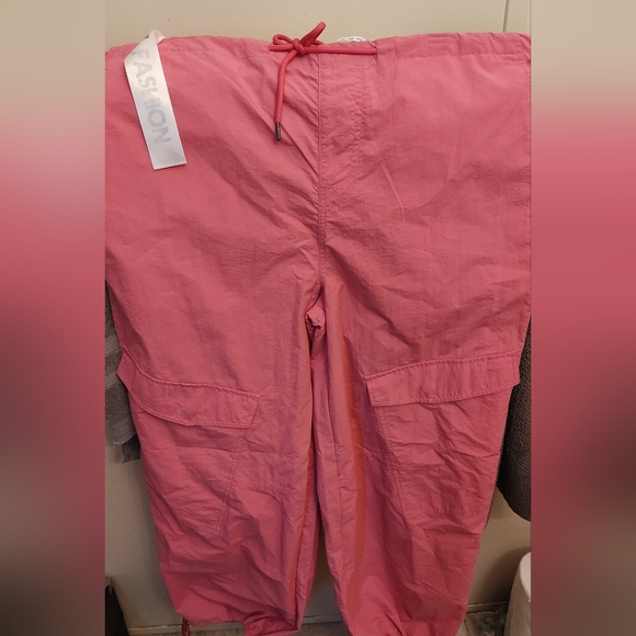 Pink Wide Leg Parachute Pant - Picture 2 of 3